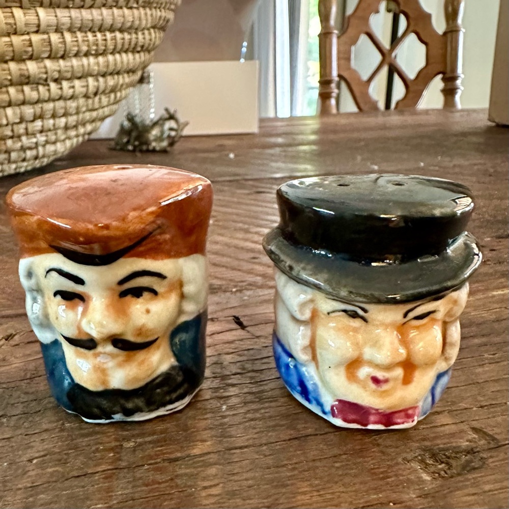 Vintage 1950s Toby Mug Style Salt and Pepper Shakers